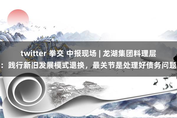 twitter 拳交 中报现场 | 龙湖集团料理层：践行新旧发展模式退换，最关节是处理好债务问题