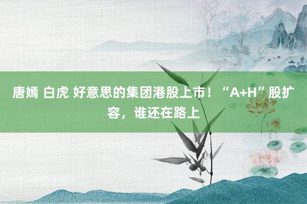 唐嫣 白虎 好意思的集团港股上市！“A+H”股扩容，谁还在路上