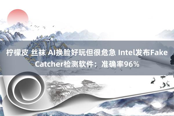 柠檬皮 丝袜 AI换脸好玩但很危急 Intel发布FakeCatcher检测软件：准确率96%